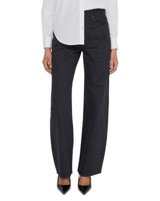 Frame The Bow High Rise Jeans in Black Polka Dot