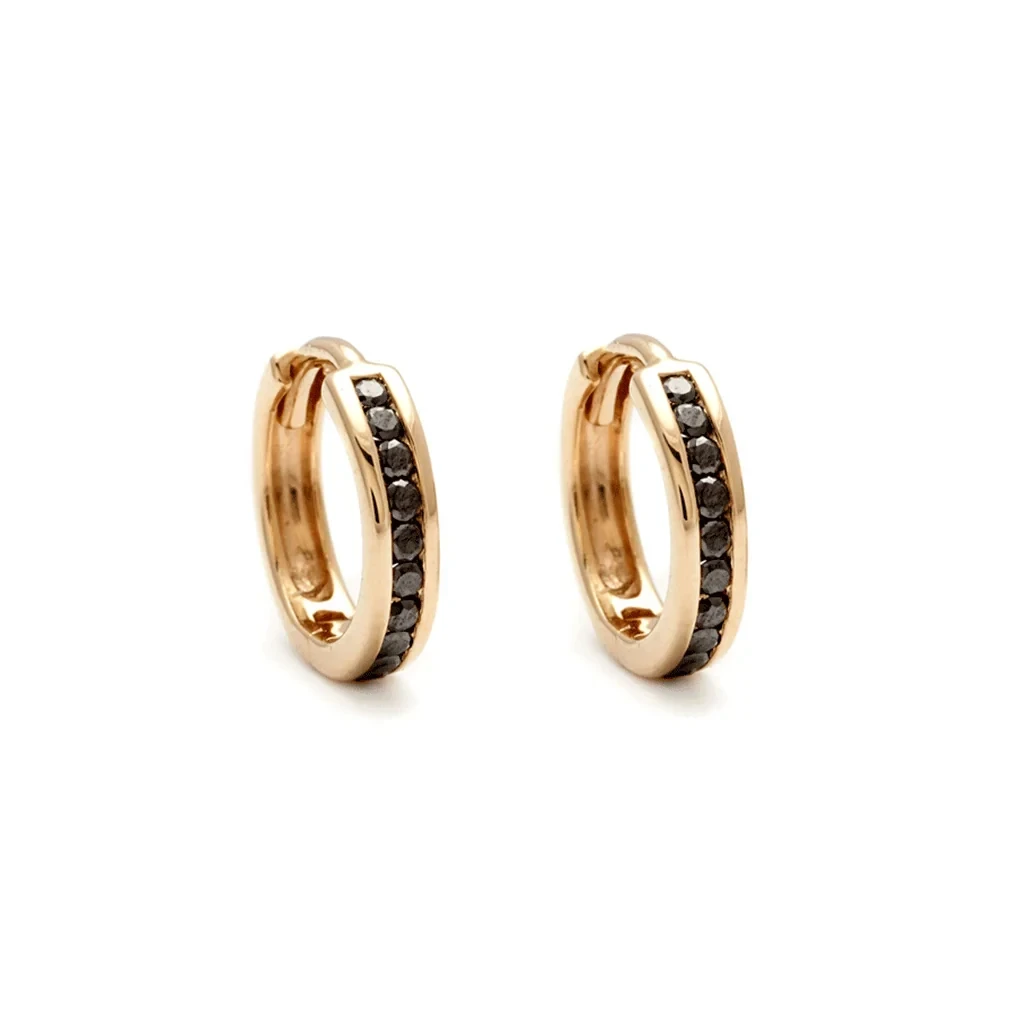 Licol Hoop (SINGLE) - Yellow Gold & Black Diamonds