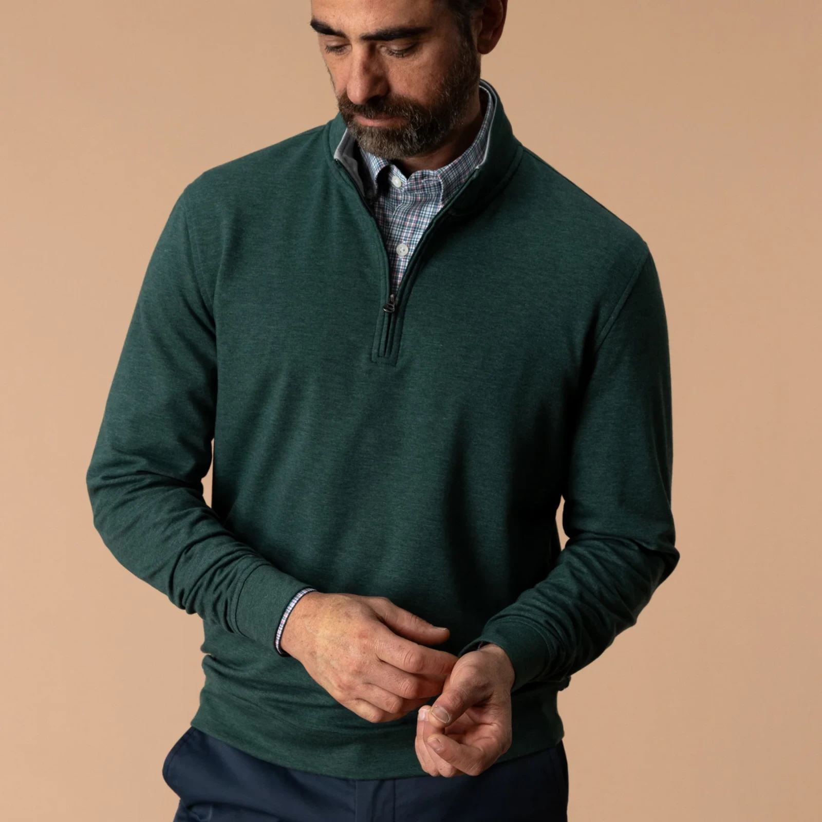 Dunmore Performance 1/4 Zip Pullover - Pine Grove Heather