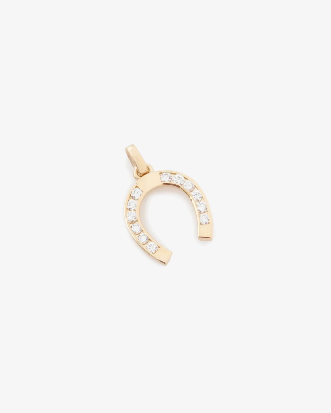 Diamond Horseshoe Pendant at AimeLeonDore.com
