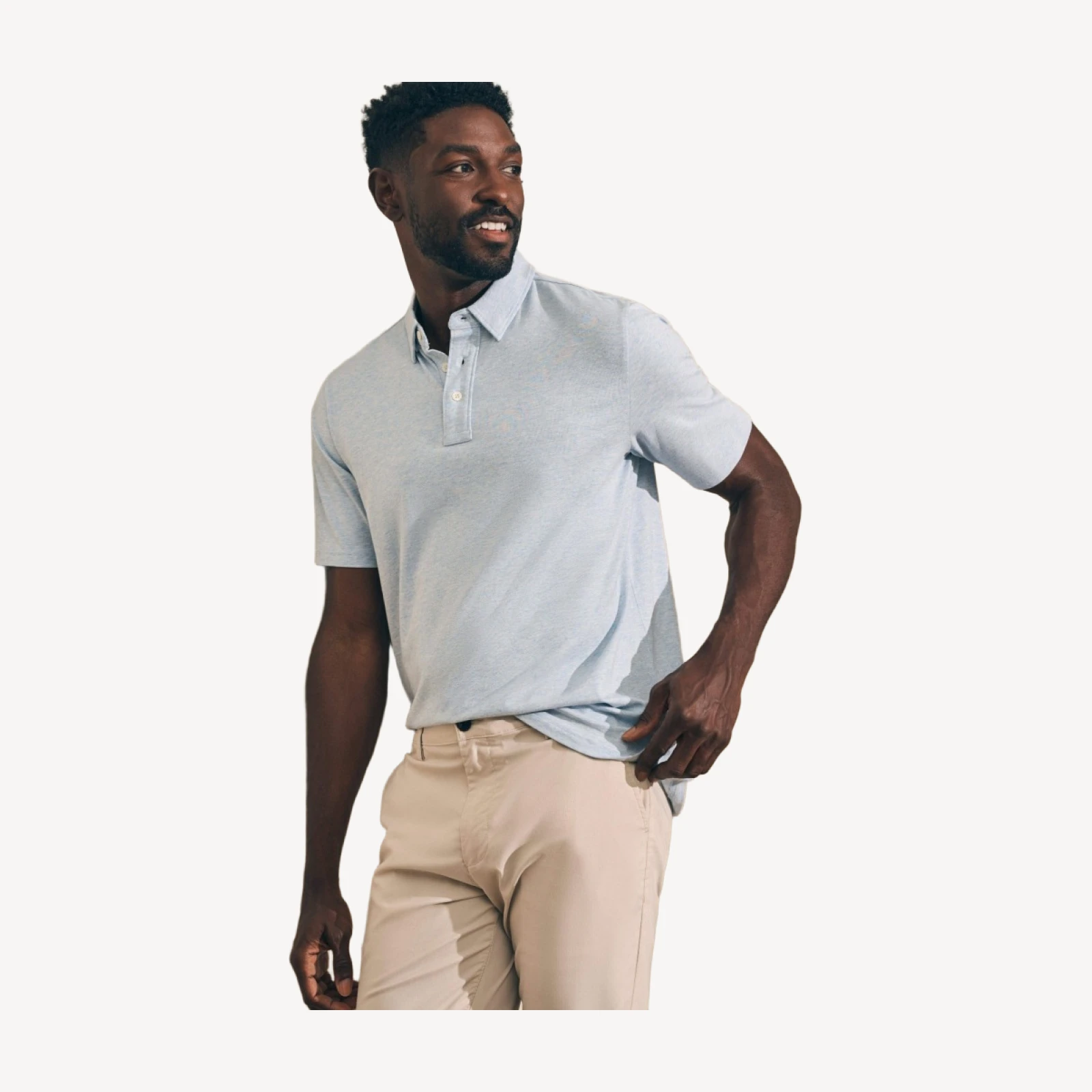 Short-Sleeve Movement Polo - Cardiff Blue Heather