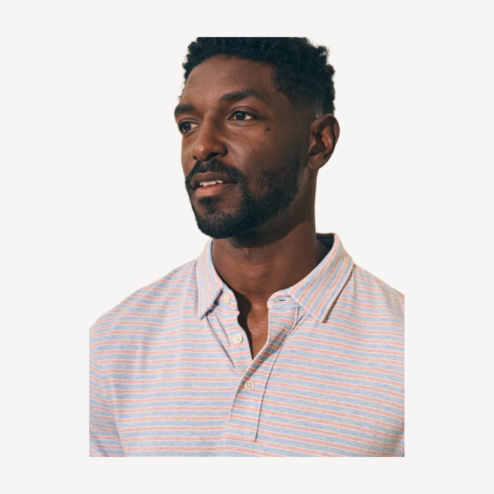 Short-Sleeve Movement Polo - Horizon Line Stripe
