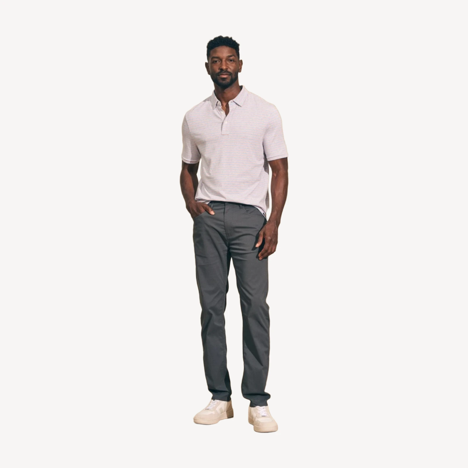 Short-Sleeve Movement Polo - Horizon Line Stripe