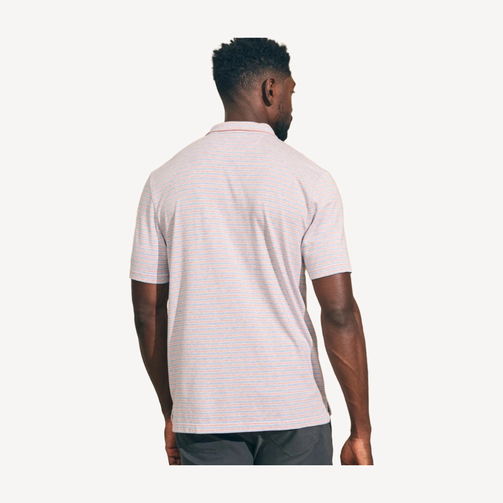 Short-Sleeve Movement Polo - Horizon Line Stripe