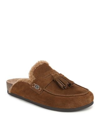 Sam Edelman Women's Astrid Cozy Suede Faux Shearling Mules