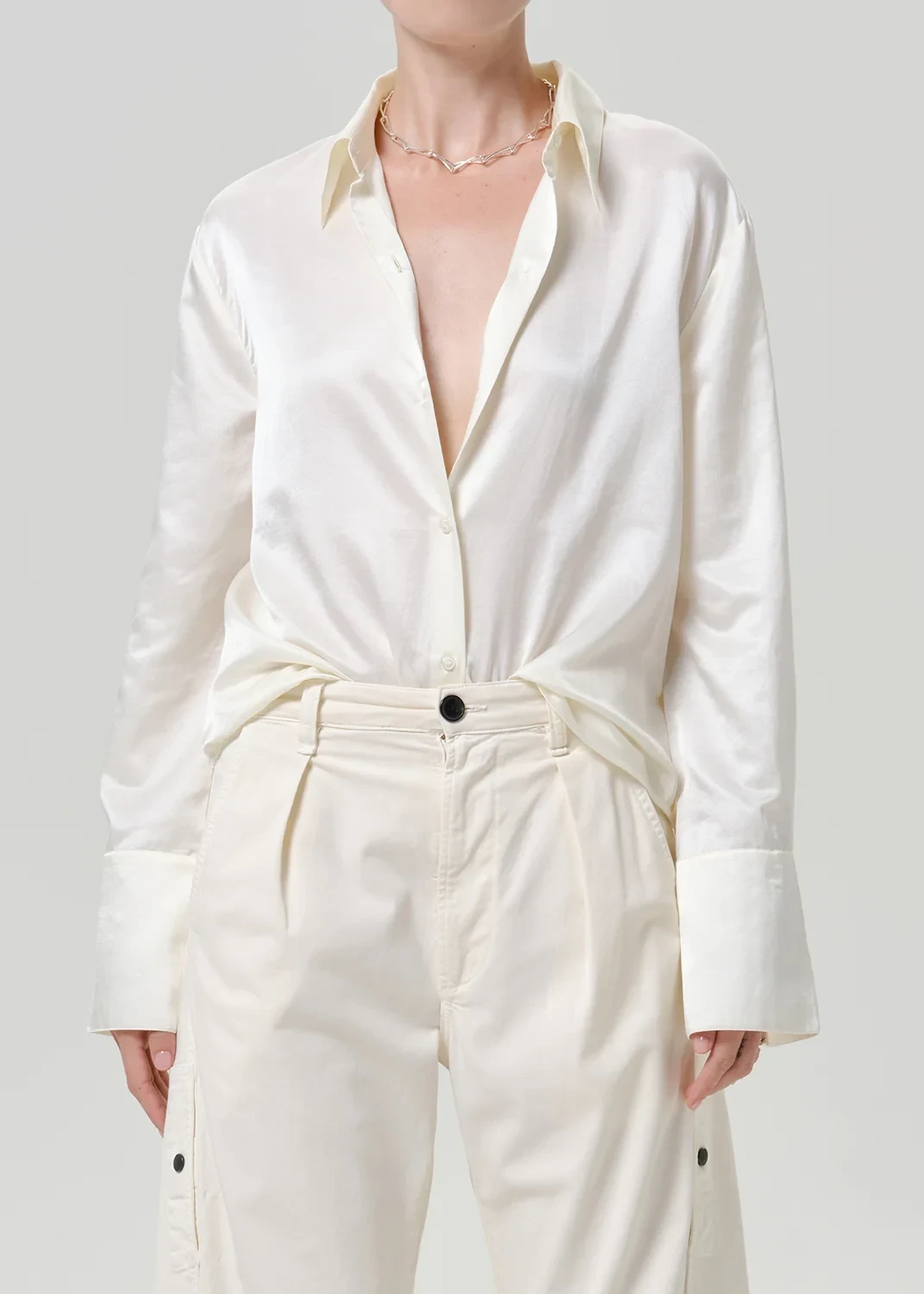 Camilia Silk Cotton Shirt in Cassia