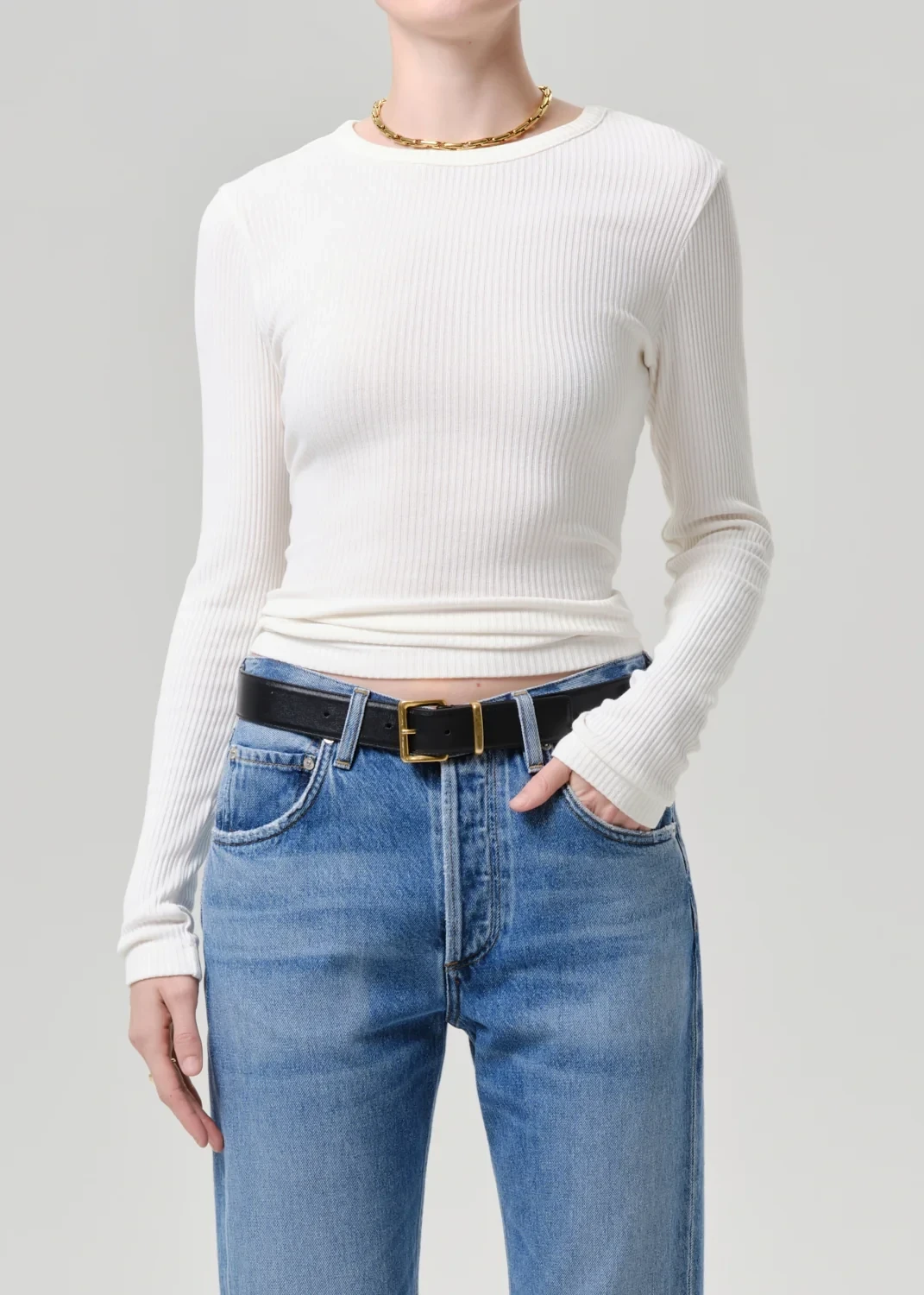 Bina Crewneck in Pashmina