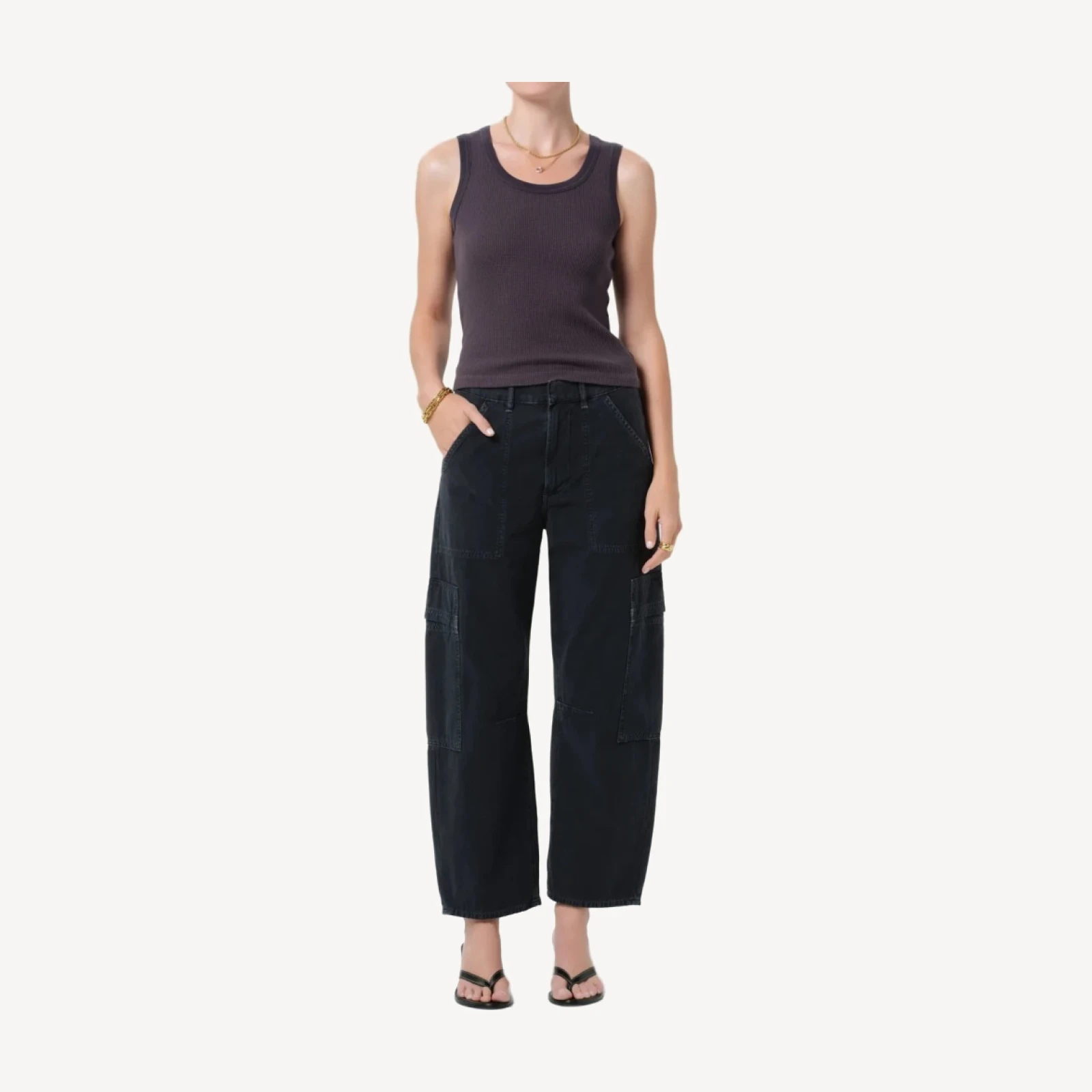 Marcelle Cargo in Washed Black