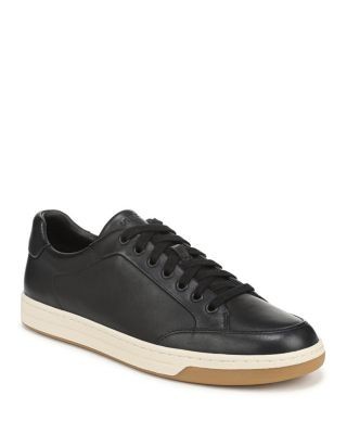 Vince Men's Caspian Black Leather Lace Up Leather Sneaker