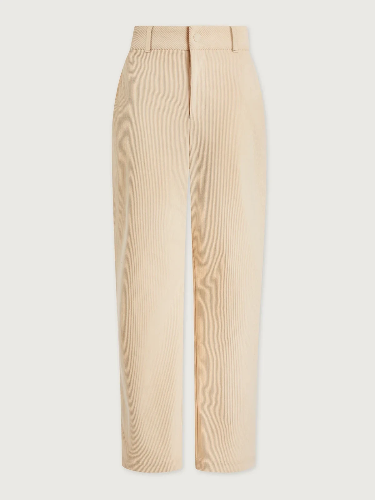 Plush Cord Straight Leg Trouser Long