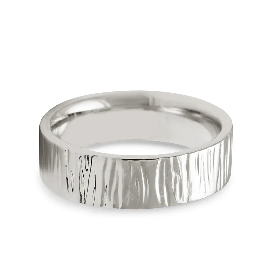 Comfort Fit Birch Band - 14k Gold, 6mm