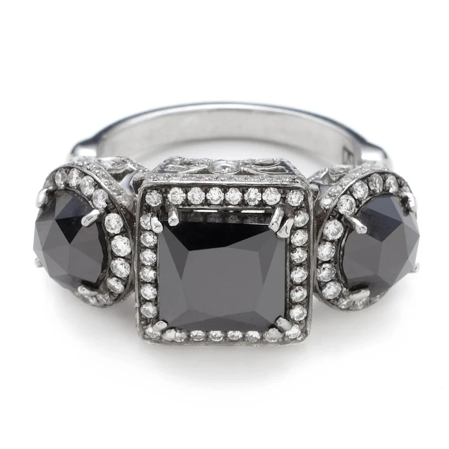 Astarte Ring - Platinum & Black Diamond (5.99ctw)