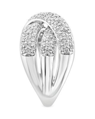 Bloomingdale's Fine Collection Diamond Crossover Ring in 14K White Gold, 1.70 tcw