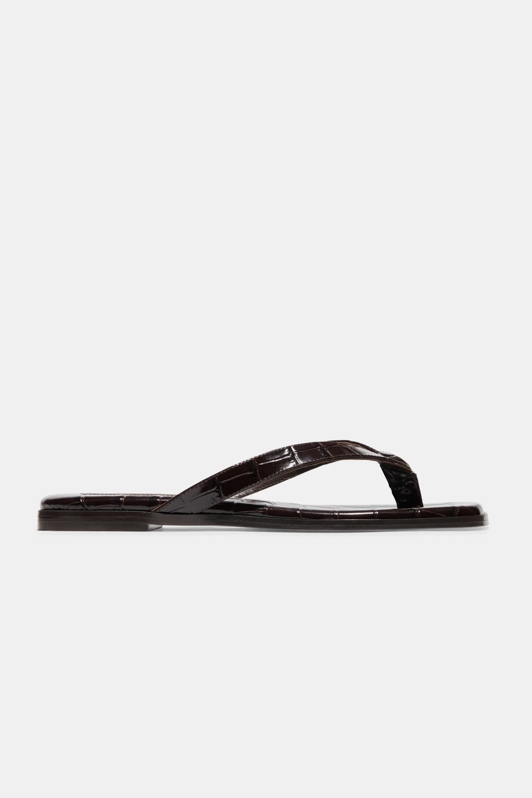 Meta in Espresso Embossed Croc