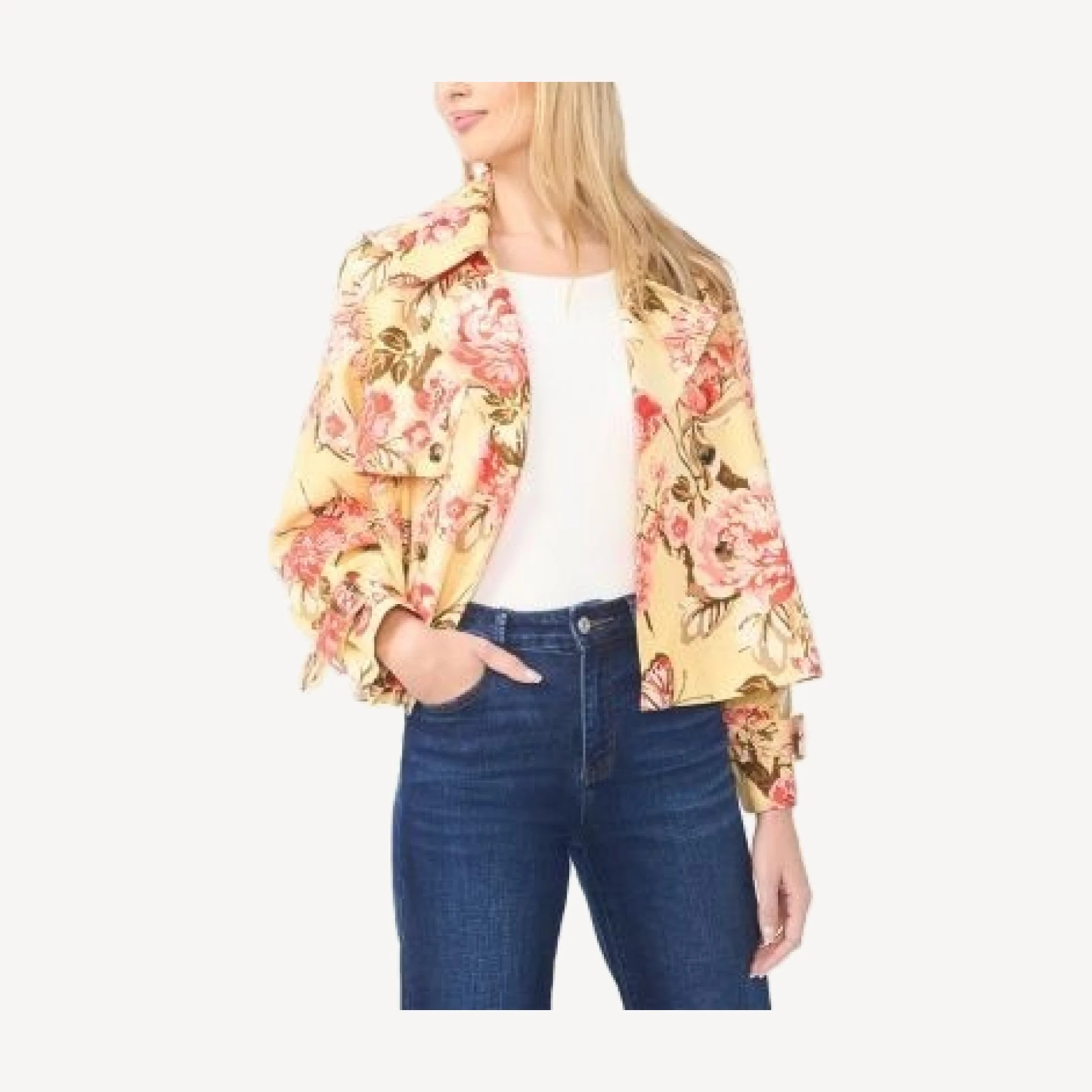 Ted Baker Leah Linen Hip Length Trench Jacket