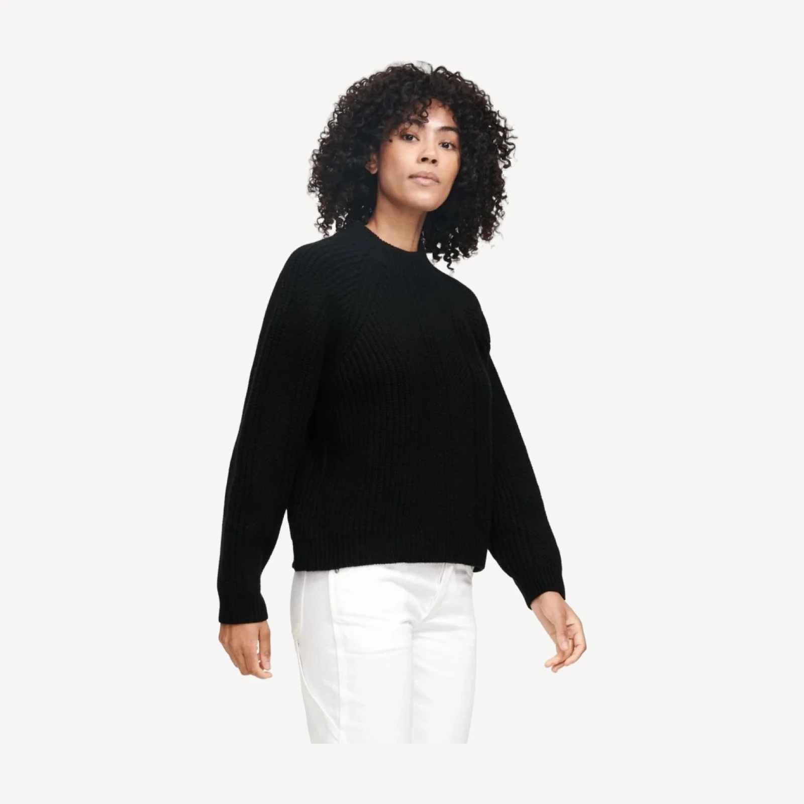 Cashmino Textured Crewneck Sweater