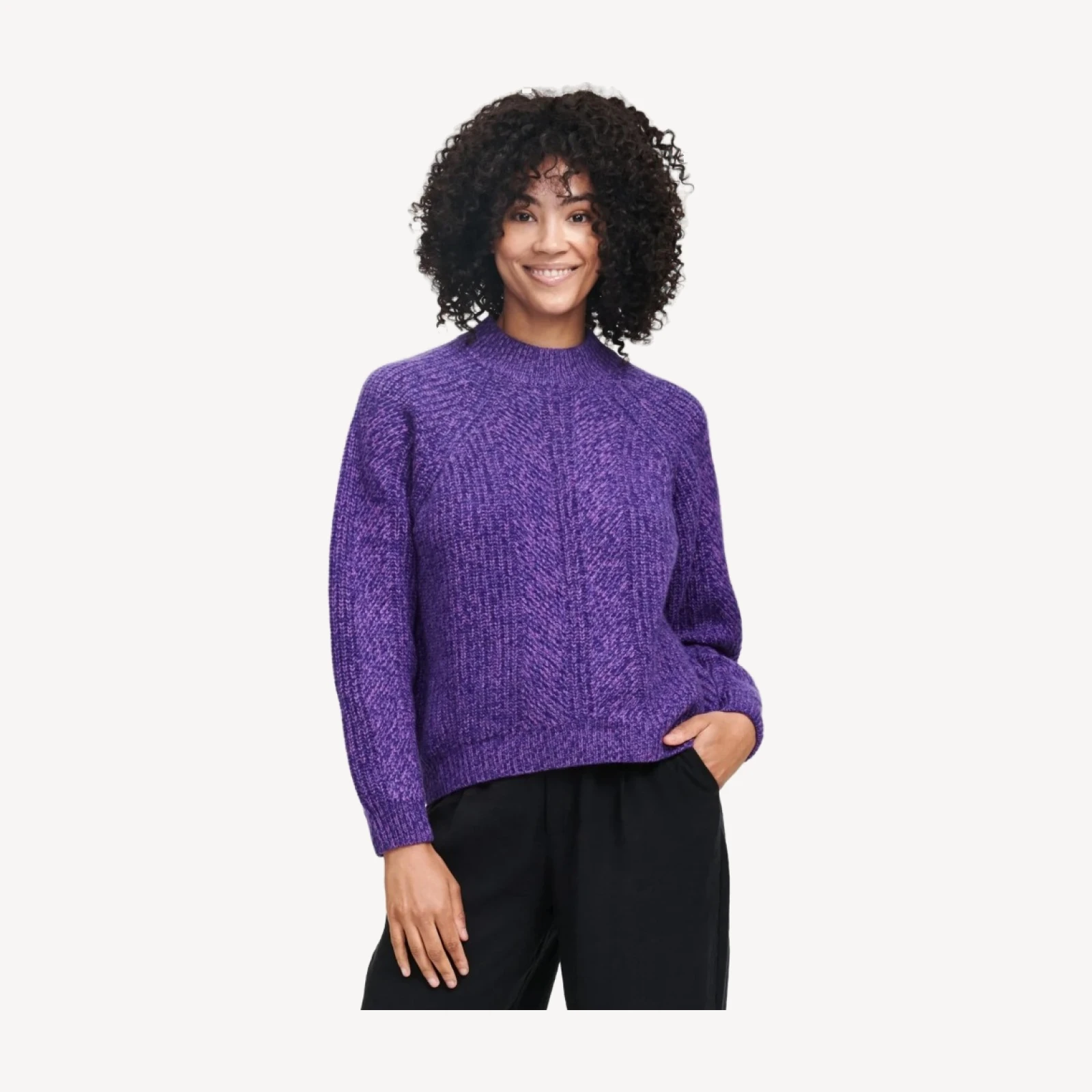 Cashmino Textured Crewneck Sweater