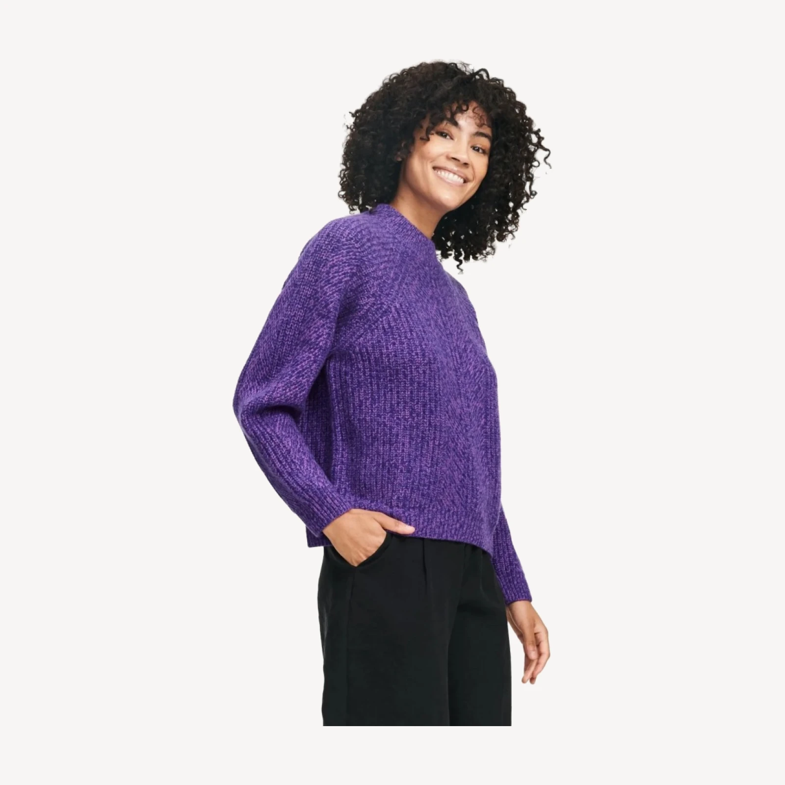 Cashmino Textured Crewneck Sweater