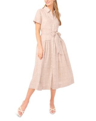 Ted Baker Charlie Drop Waist Linen Shirt Dress