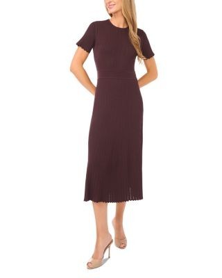 Ted Baker Short Sleeve Crew Neck Midi Dress