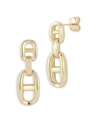 Bloomingdale's Fine Collection Mariner Link Drop Earrings in 14K Yellow Gold