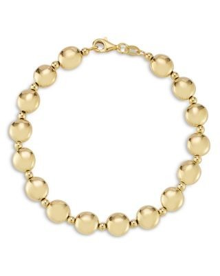 Bloomingdale's Fine Collection Bold Button Link Bracelet in 14K Yellow Gold