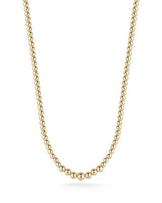 Bloomingdale's Fine Collection Polished Gold Ball Graduated Collar Necklace in 14K Yellow Gold, 16.5