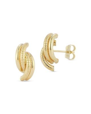 Bloomingdale's Fine Collection Curved Cluster Stud Earrings in 14K Yellow Gold