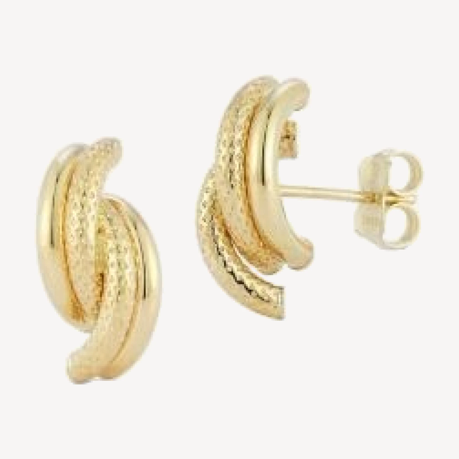 Bloomingdale's Fine Collection Curved Cluster Stud Earrings in 14K Yellow Gold