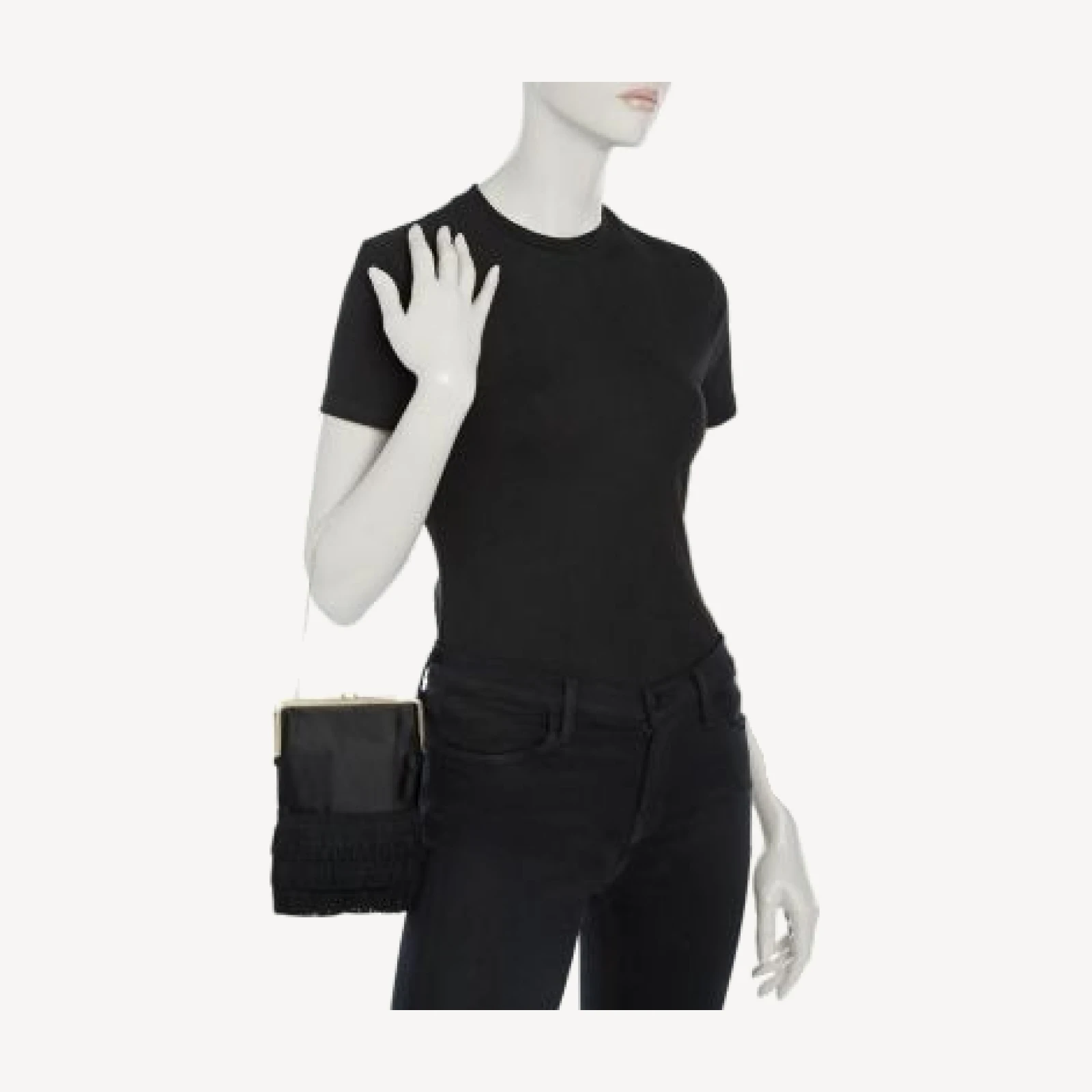 Reformation Skye Mini Satin Top Handle Bag