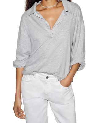 Reformation Mellen Polo Knit Top