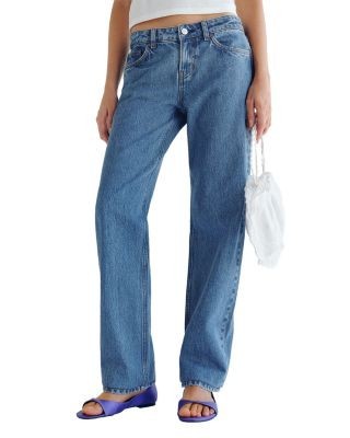 Reformation Charlee Cotton Low Rise Straight Leg Jeans in Shore