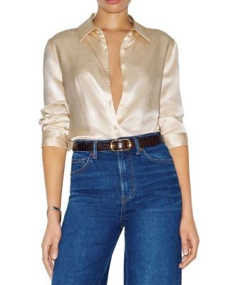 Reformation Raya Silk Shirt