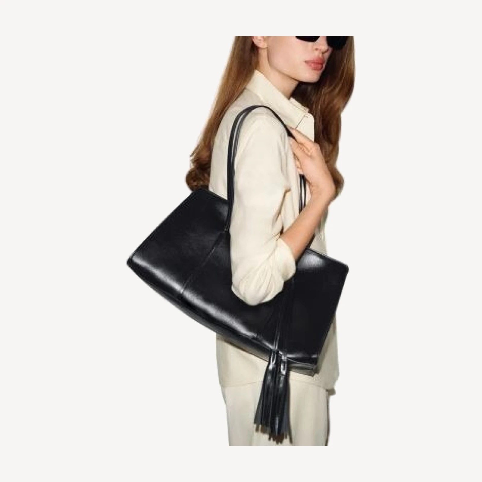 Reformation Elena Medium Leather Tote Bag