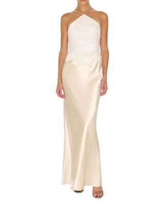 Reformation Jillian Embroidered Gown