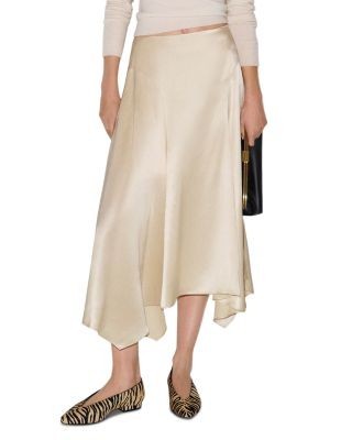 Reformation McCall Silk Midi Skirt