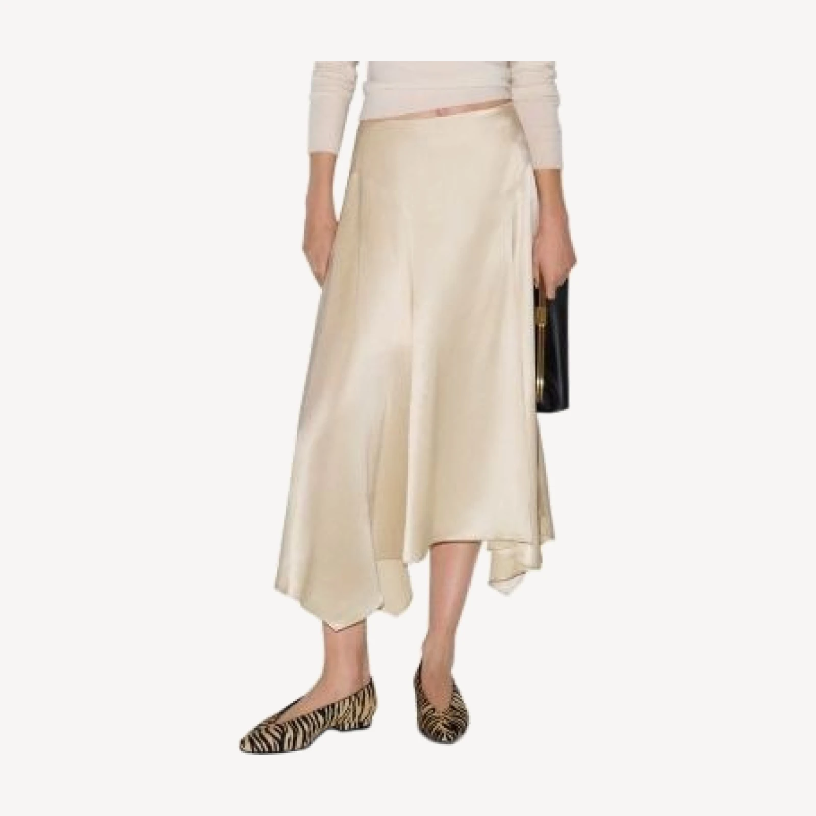 Reformation McCall Silk Midi Skirt