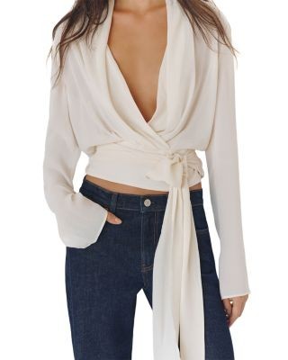 Reformation Zev Wrap Top
