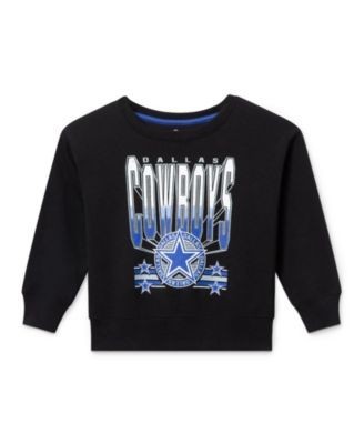 Junk Food Clothing Unisex Kids Nfl Dallas Cowboys Drop Shoulder Crew Fleece - Little Kid, Big Kid