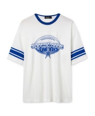 Junk Food Clothing Unisex Nfl Dallas Cowboys Oversized Striped Ringer Tee