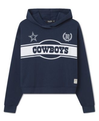 Junk Food Clothing Women's Dallas Cowboys Oversized Crop Hoodie
