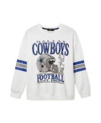 Junk Food Clothing Women's Nfl Dallas Cowboys Oversized Striped Fleece