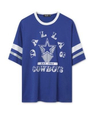 Junk Food Clothing Women's Dallas Cowboys Glitter Boxy Ringer