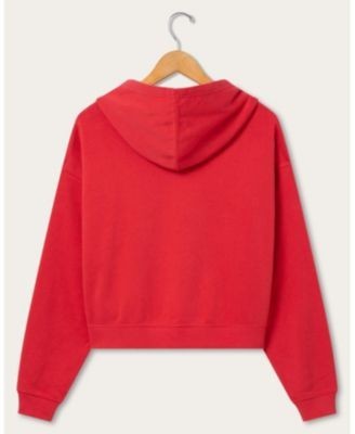 Junk Food Clothing Women's San Francisco 49ers Oversized Crop Hoodie