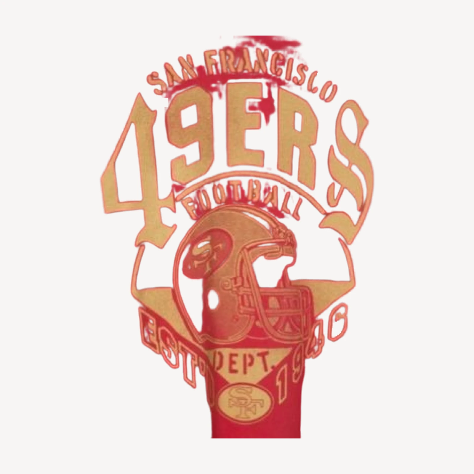 Junk Food Clothing Women's San Francisco 49ers Gridiron Vintage Tee