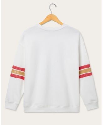 Junk Food Clothing Women's Nfl San Francisco 49ers Oversized Striped Fleece