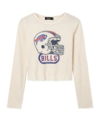 Junk Food Clothing Women's Buffalo Bills Helmet Crop Thermal