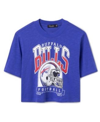 Junk Food Clothing Women's Buffalo Bills Helmet Mock Neck Crop Tee