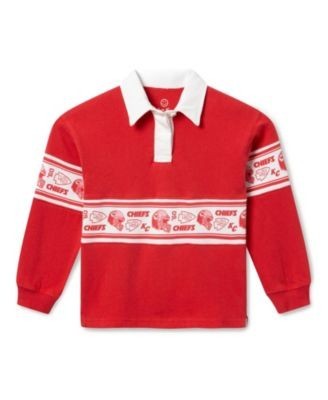 Junk Food Clothing Unisex Kids Nfl Kansas City Chiefs Rugby Long Sleeve Tee - Little Kid, Big Kid