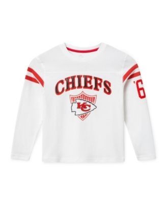 Junk Food Clothing Unisex Nfl Kansas City Chiefs Striped Long Sleeve Tee - Little Kid, Big Kid